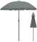 2M Outdoor Garden Parasols,Garden Parasol Umbrella with Crank Handle,Adjustable Tilting UV30+ Protection Sun Shading Umbrella,Water Repellent Portable Sunshade for Balcony, Bench,Deck,Patio Grey