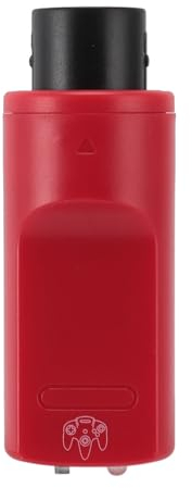 Topiky für N64 Wireless Controller Adapter, BT Controller Konverter für N64 Konsole für für S für Pro Controller für für für (Rot)