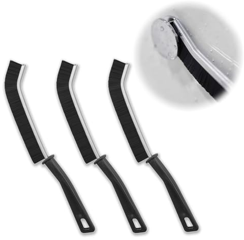 3 Petite Brosse de Nettoyage,Brosse Joint carrelage,Brosse Nettoyage, Salle de Bain,Brosse de Nettoyage à Poils Durs pour Rainure Fenetre, Salle de Bain, Toilettes, Cuisine