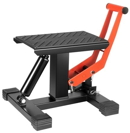 Motorradheber hydraulisch Hebebühne Motorrad Montageständer höhenverstellbar 400 kg Tragkraft Stabiler Enduro Ständer mit Gummiauflage für Werkstatt Garage Reparatur