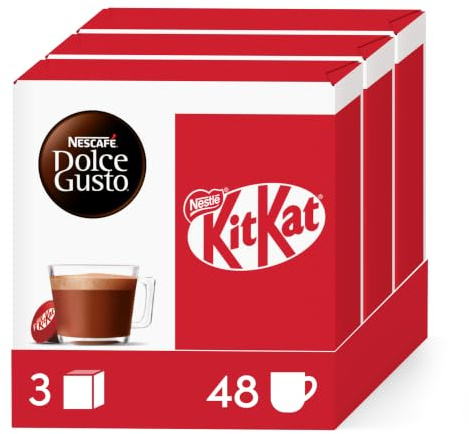 Nescafé Dolce Gusto Kit Kat - Chocolat - 48 Capsules (Pack de 3 boîtes x 16)