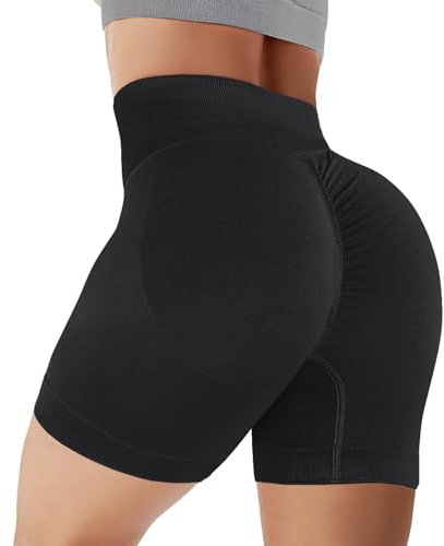 AYESY Pantaloncini Sportivi Donna Vita Alta, Yoga Corti da Donna Estivi Pantaloni Palestra Corti Shorts Leggins Pushup per Palestra, Allenamento, Fitness, Jogging, Controllo della Pancia, Dimagrimento