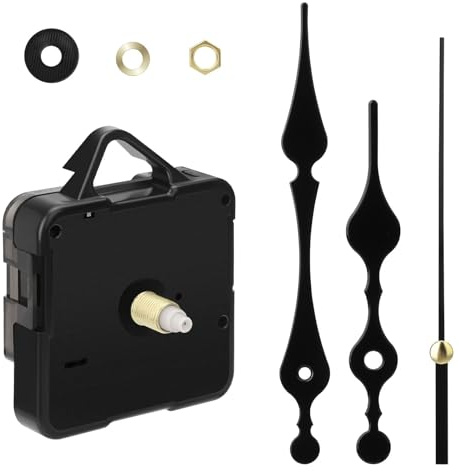 EEEKit Uhrwerk für Wanduhr, Quarz Uhrwerk Lautlos mit Zeiger, 16 mm Welle Uhrwerke zum Selbsteinbau für Wanduhr Reparatur