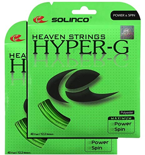 2 Packs of Solinco Hyper-G 16 g 1.30 mm Tennis String