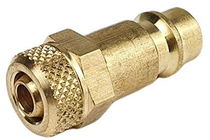 Kupplungsstecker 8x6mm mit Schlauchanschluss NW7 Überwurfmutter Messing für Druckluftsysteme