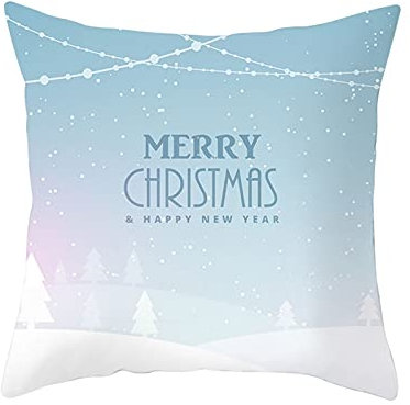 Kissenbezug 45X45 Kuschelig, Weihnachten Kissenbezug Mit Reißverschluss Schneebaum Polyester für Heimweihnachten