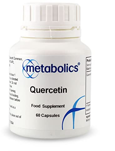 Metabolics Quercetin 250mg Capsules, Natural Flavonoid from Sophora Japonica — UK Made GMP Certified — Pure, Additive-Free Formula — Vegan — 60 Capsules