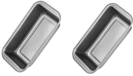 Chef Aid Non-Stick Loaf Tins Set of 2, 2lb (900g) Bread and Cake Baking Pans, Easy Clean Carbon Steel, Perfect for Homemade Bread andCake, Grey