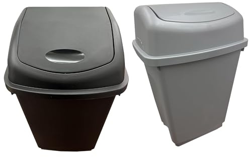 Pluto Packaging Home Kitchen Office Plastic Black Or Silver Bin