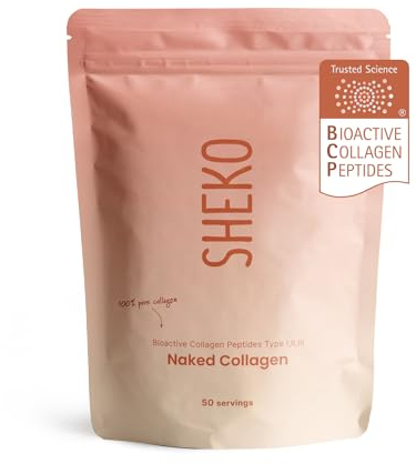 SHEKO Premium Kollagen Pulver 500g - Natürliches Bioaktives Kollagen Hydrolysat - Peptide Typ 1, 2, 3 - Collagen Pulver - Reinste Qualität - Optimale Löslichkeit - Proteinpulver - Made in Germany