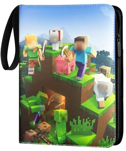 IFHDO 4 Taschen Kartenhalter Album,mit 400 Taschen Sammel kartenbinder,Ordner für Miner Karten,Album Heft Ordner Buch Taschen,Kompatibel mit diversen ideal zum Aufbewahren von Heften für Karten