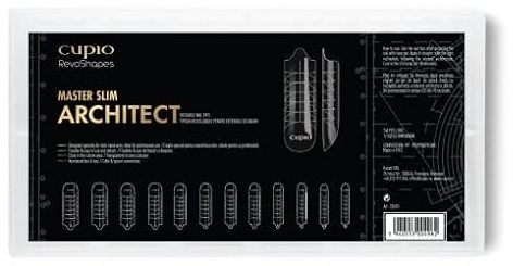 Cupio Master Slim Architect – Conseils réutilisables pour RevoGel/Polygel/AcryGel, forme parfaite pour extensions d’ongles, faciles à utiliser, résistants