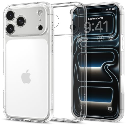 Spigen Ultra Hybrid Case for iPhone 17 Pro - Crystal Clear