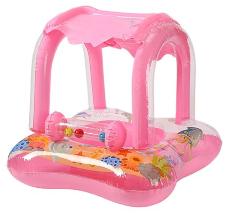 Pool Float Baby - Anello Di Nuoto Gonfiabile Float Con Protezione Solare Rimovibile - Galleggiante Per Bambini, Per Bambini E Ragazze - Per Piscina, Spiaggia E Bagno