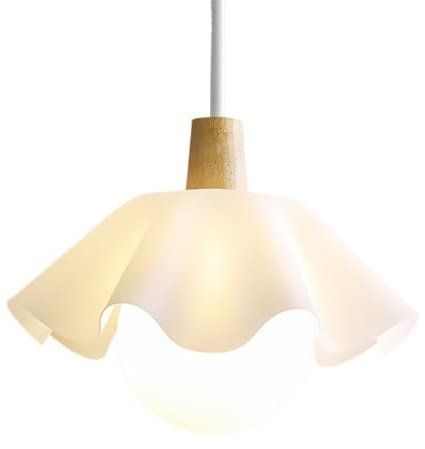 Lámpara de Techo de una Sola Cabeza con Base E27, Pantalla acrílica Creativa y Sencilla, luminaria empotrada, Ideal para porches, karaokes, Bares y decoración.