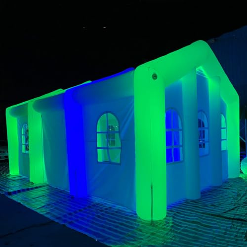 Tente gonflable avec lumières LED pour événements en plein air – Parfait pour les fêtes, les rassemblements, les festivals, etc