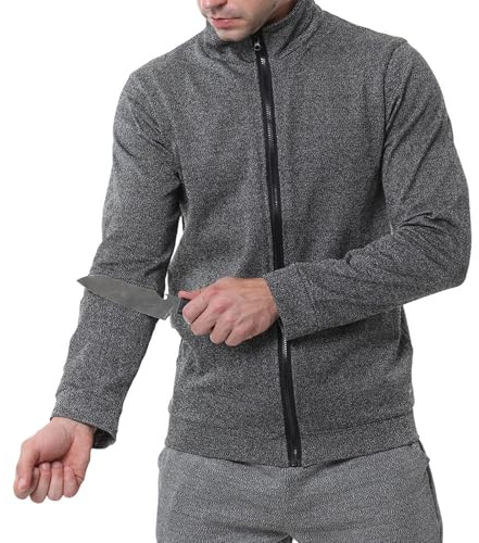 Pounjsd chaleco antibalas,schutzweste stichfest,Camiseta Resistente A Cortes Ropa Anti Slash Ropa Protectora De Nivel 5, Chaqueta para hombre de defensa personal, camisetas anticorte, antimordeduras,M