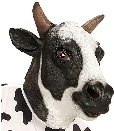 W WIDMANN MILANO Party Fashion - Maschera a testa intera con capelli di peluche, maschera animale, per carnevale, festa a tema