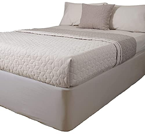 Belledorm 100% Jersey Cotton Divan Bed Base Wrap, Linen, Single