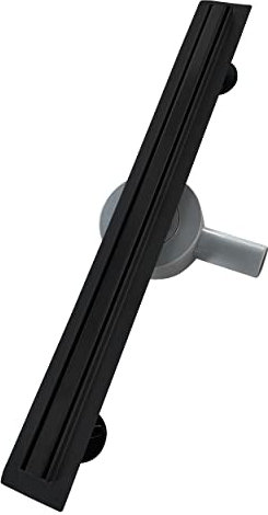 MOG Canaleta de ducha SLIM con sifón 360° de color negro con dispositivo desodorante. Canal de drenaje de 100 cm para cuarto de baño con filtro de pelo - Modelo B12