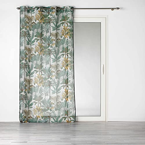 Douceur d'Intérieur, Balinesia - Tenda con occhielli, 140 x 240 cm, effetto lino tessuto stampato, senza