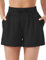THE GYM PEOPLE Damen Athletische Laufshorts Kurze Hose Sommer Atmungsaktiv Fitness Sport Shorts hohe Taille Yoga Shorts Running Jogging Laufhose mit Taschen