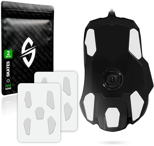 SensoryBoost FPS Glides (2er Set) kompatibel mit Roccat Kone AIMO - Ultra Präzise, Mehr Kontrolle, Selbstpolierend - PTFE - Ersatz-Mausfüße, Skates - Gaming Maus Upgrade Zubehör