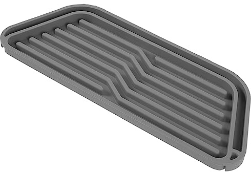 Angoily Reusable Silicone Refrigerator Drip Tray Drainer for Water Dispenser with Non-deformable Silicone Draining Mat, for Fridge Water Dispenser Drip Catcher and Kitchen Use