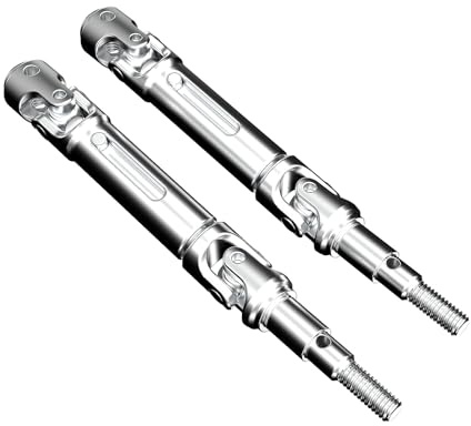 HYPER GO 14410B 1/14 Scale RC Car Upgrade Accessories Front Rear Metal Drive Shaft CVD, Spare Parts RC Vehicle Rotor Shafts for H14BM (2 Pcs)