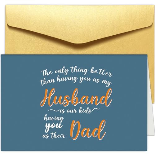 Chenive Father's Day Card from Wife, Fathers Day Card for Husband, Pregnancy Announcement Card, Husband Birthday Card, Fathers Day Gift for Husband from Wife