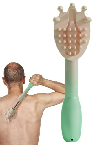 Rascador de espalda eléctrico portátil: herramienta de alivio de arañazos portátil ajustable para espalda, cabeza y piernas, rascador de espalda retráctil y recargable para adultos, diseño ligero y