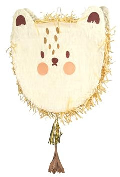 Piñata 48 x 48 x 10 cm testa di leone – decorazione per feste di compleanno per bambini – festa di compleanno – decorazione di compleanno per feste & accessori – crema marrone