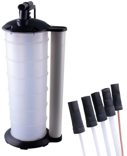 DIBOTISCNC Pompa di aspirazione dell'olio, 9 litri, pompa di aspirazione dell'olio, con 4 tubi, sfiato dei freni, diesel, pompa di aspirazione manuale dell'olio, pompa di aspirazione del liquido per