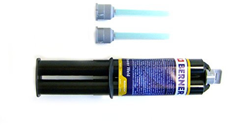 Berner Detalles acerca de 2 Componentes Metacrilato adhesivo Power Weld, Jeringa doble, 25 ml 92624