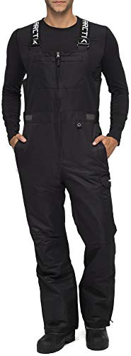 Arctix Avalanche Isolerad overall med atletisk passform och bröstlapp för män, Svart, Large/30 Inseam