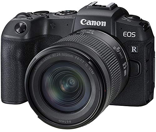 Canon EOS RP Full-Frame Mirrorless Interchangeable Lens Camera + RF24-105mm Lens F4-7.1 is STM Lens Kit- Compact and Lightweight for Traveling and Vlogging, Black (3380C132)