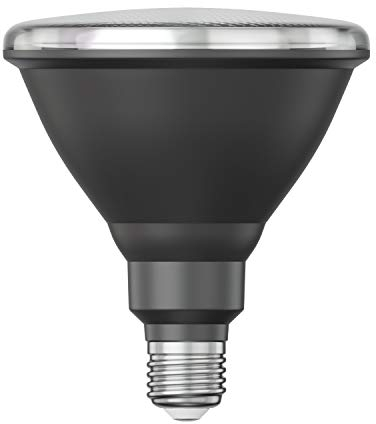 ledscom.de Bombilla LED E27, PAR38 cuello corto, blanco (4200 K), 16,1 W, 1379lm, 45°, espejo reflector (plateado)