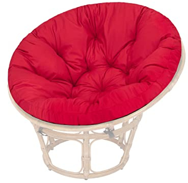 Acolchado para sillón Papasán, Acolchado, Acolchado de Repuesto Papasan, diámetro 114 cm, cojín de Suelo Acolchado, Manta para Gatear, sillón Colgante, Color Rojo