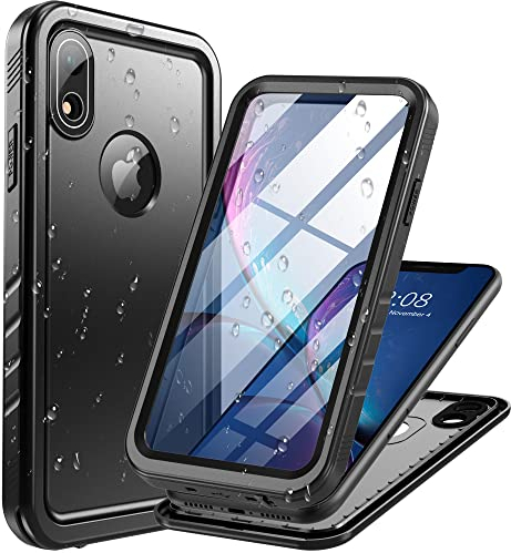 Cozycase for iPhone XR (10) Waterproof Shockproof Case with Screen/Camera Protector - Unbreakable/Heavy Duty/Front and Back Cover【360 Full Body Protective】Underwater Dustproof Antishock Hard Bumper