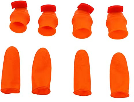 Couteau à Doigt en Silicone, Couteau à Pouce de Jardinage, Couteau à Pouce en Silicone en Acier Inoxydable(Machette Modèle-Grand+Petit)