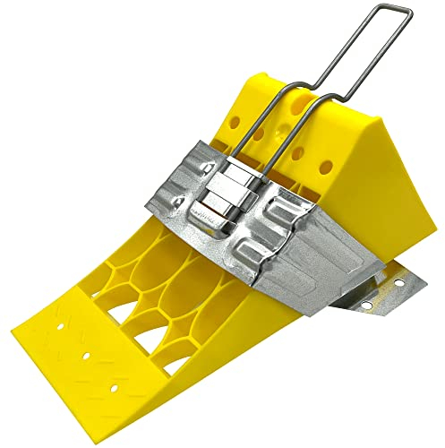 SAMETRUCK Hemmschuh Unterlegkeil bis 3500kg 3,5to Radlast mit Metall Halter PKW LKW Anhänger G36