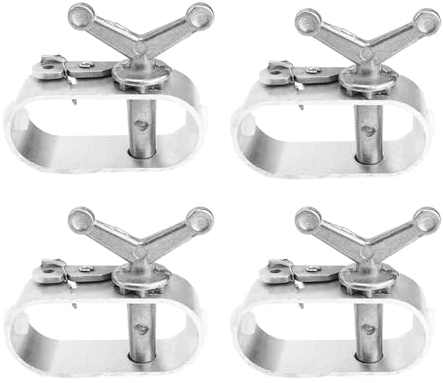 ZIJANG Drahtspanner 4 Stück | Aluminium Seilspanner für Poolabdeckung & Zelten, Mit Ratsche (Silbergrau)
