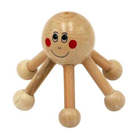 Strumento per massaggio del cuoio capelluto, strumento di massaggio del corpo a forma di ragno a sei gambe, massaggiatore portatile, strumento di rilassamento manuale per testa, vita, gambe