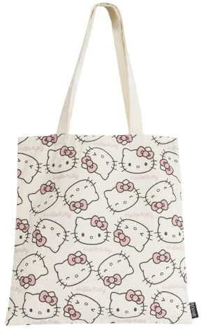 CARTOON Borsa in tela Hello Kitty Tote Bag borsa shopper in tessuto riutilizzabile multifunzione