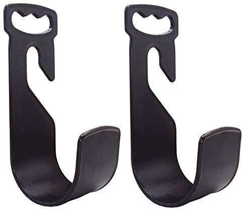 chic style 2 Pack Garden Hose Hanger Wall Mount Hose Holder Hook Fit to 25 50 75 100foot Hose (ABS Plastic, Black)