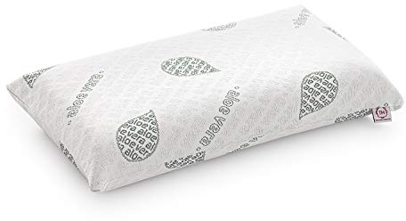 Textilhome – Viskoelastisches Kopfkissen 75x36x12 cm | Ergonomisches Nackenstützkissen mit 100% Viscoschaumkern, Aloe Vera Bezug, Doppelbezug mit Reißverschluss.