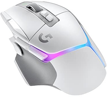 Logitech G502 X Plus Wireless Gaming Mouse: Optical Switches, LIGHTSYNC RGB, 13 Buttons, Infinite Scroll Toggle, <130 hr Battery Life, USB-C, PowerPlay Wireless Charging Capable, for PC/MacOS - White
