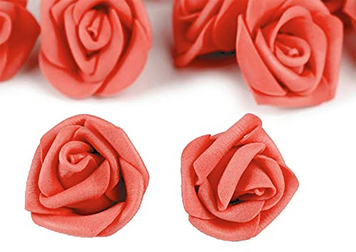 maDDma 10 Deko-Rose Rosenblüte Rosenkopf 4,5 cm Foamrosen Schaumrosen, Farbwahl