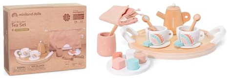 Miniland - Trä Dolls barn te Set (94062)
