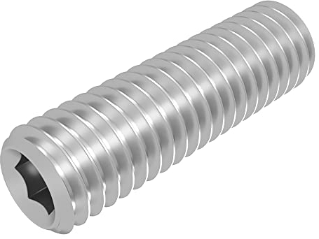 Tornillo prisionero SECCARO con punta cónica M6 x 20 mm, acero inoxidable V2A VA A2, DIN 913 / ISO 4026, hexágono interior, 20 piezas